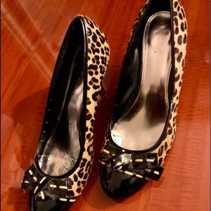Leopard Patent Leather Pumps